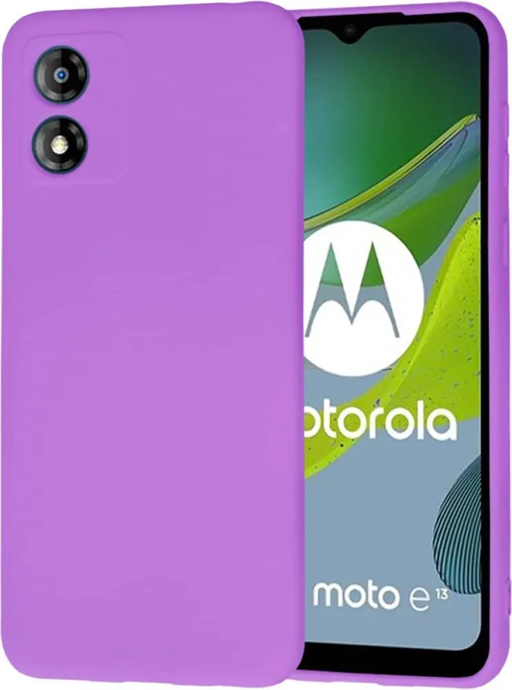 Techsuit SoftFlex silikonska maska za Motorola Moto E13 – Ljubičasta