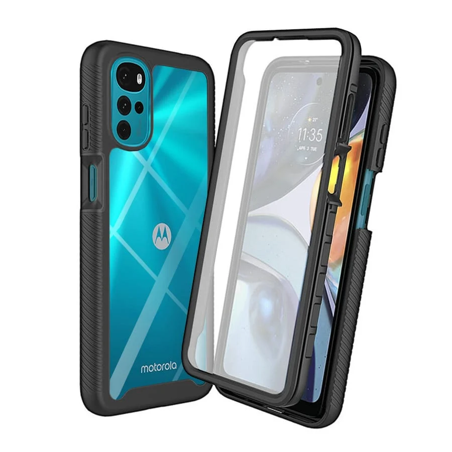 Techsuit - Defense360 Pro + Screen Protector - Motorola Moto G22 - crna