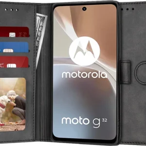 Techsuit Diary Book preklopna maska za Motorola Moto G32 – crna
