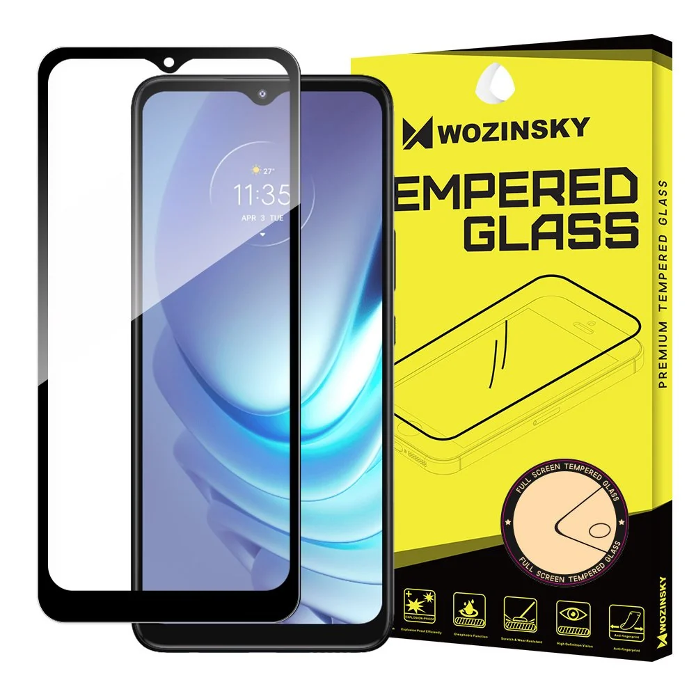 Kaljeno staklo zaštitnik zaslona Potpuna pokrivenost s okvirom za Motorola Moto G50