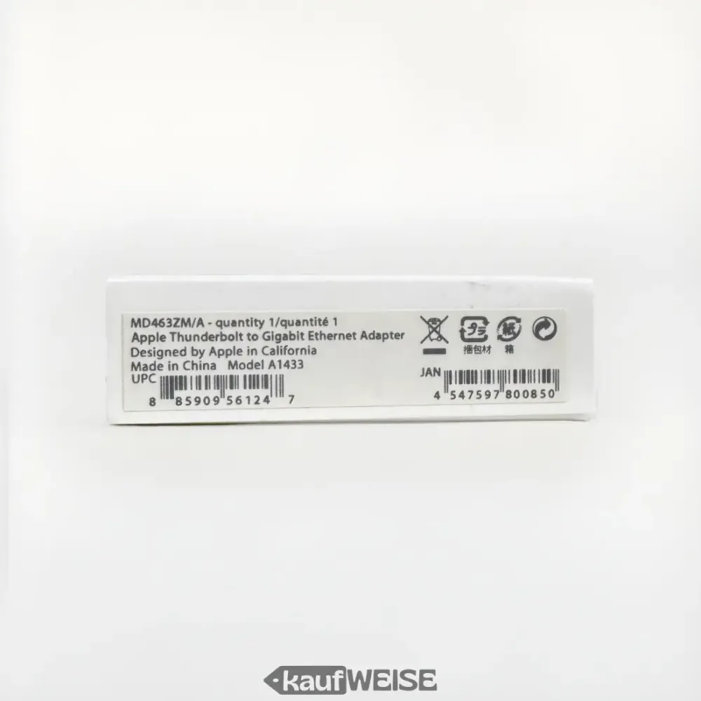 Apple Thunderbolt na Gigabit Ethernet adapter A1433 - Original