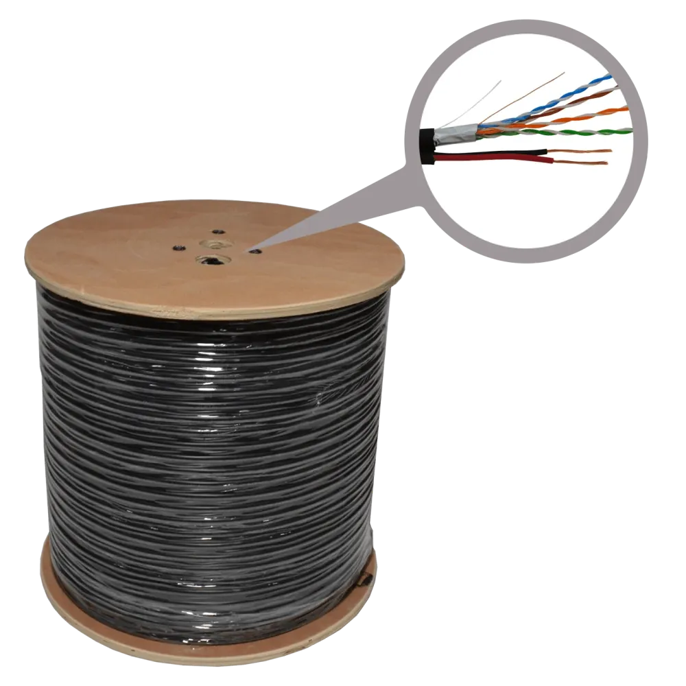 Eule Mrežni UTP CAT5e kabel + napajanje 2 x 0,75, CCA - CAT5+2C