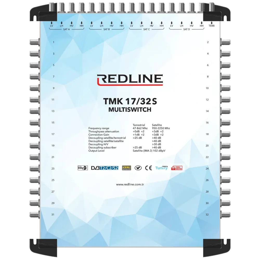 REDLINE Multišalter 4 satelita na 32 utičnica - TMK 17/32S