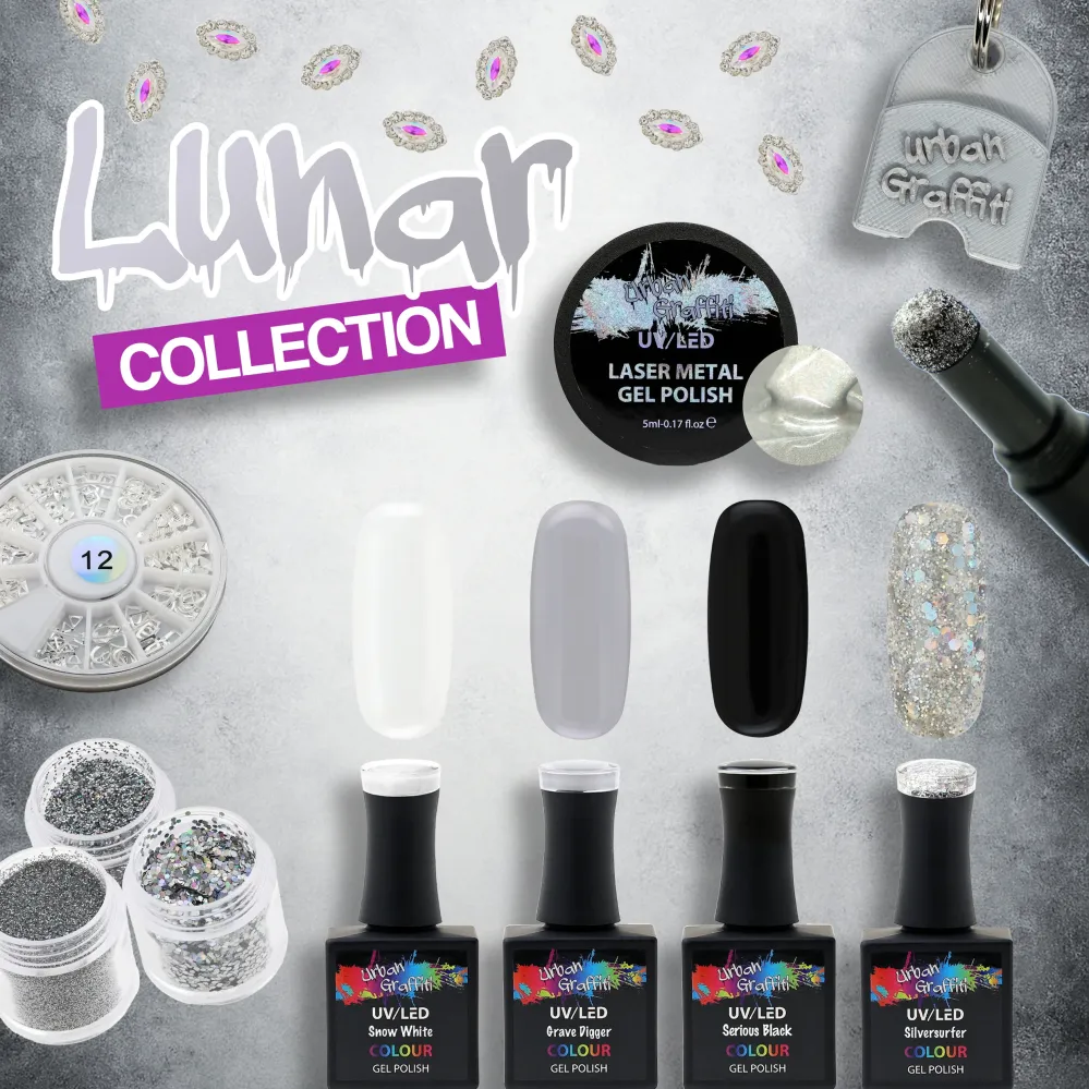 Lunar Collection | Srebrni i Monokromatski Set za Nokte 🌙