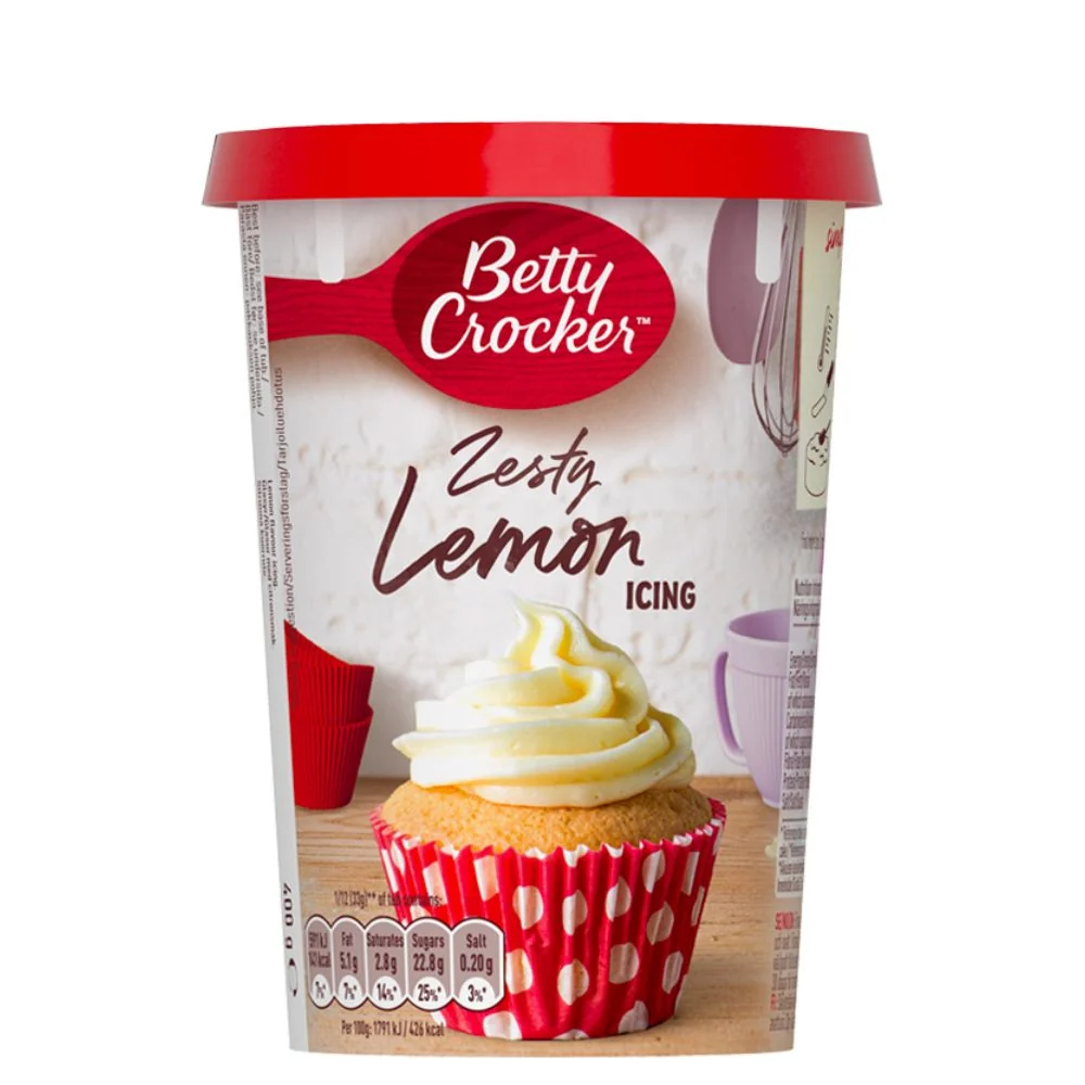 Betty Crocker Zesty Lemon Icing, limunova glazura za kolače od 400g