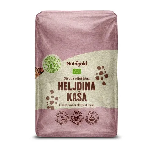 BIO Heljdina kaš sirova (oljuštena heljda) 500g Nutrigold
