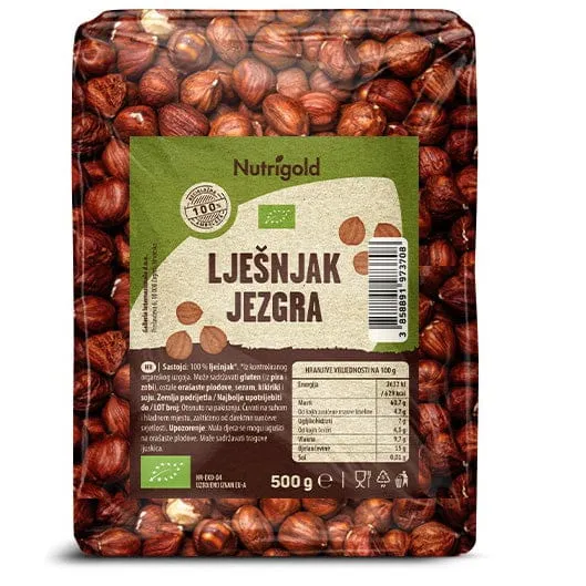 BIO Lješnjak jezgra 500g Nutrigold