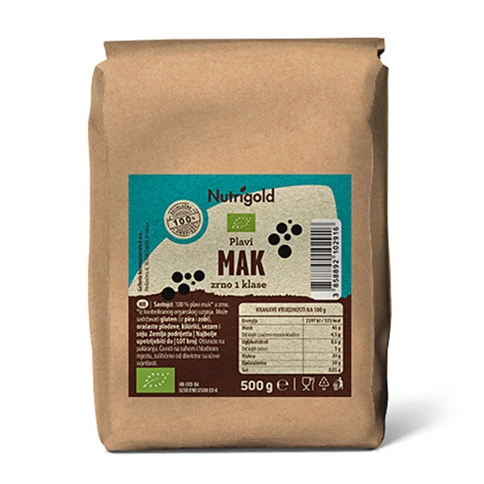 BIO Mak u zrnu 500g Nutrigold