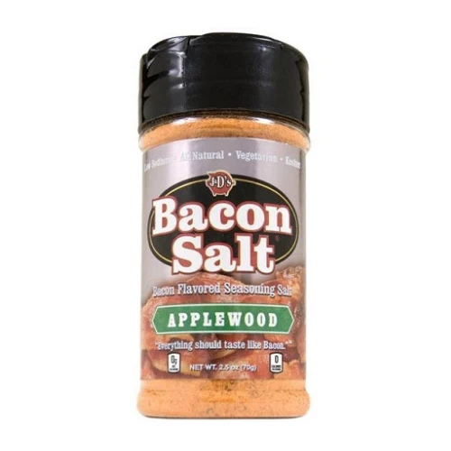J&D's Applewood Bacon Salt, pakiranje arome dimljene slanine pečene na roštilju s drvetom jabuke od 70g