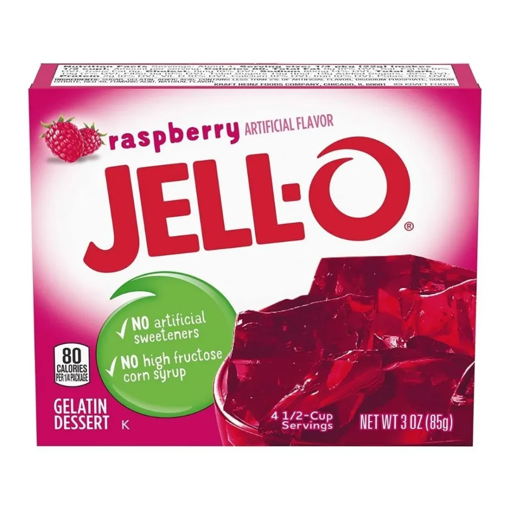 Jell-o Raspberry, priprema za slatku žele od maline 85g