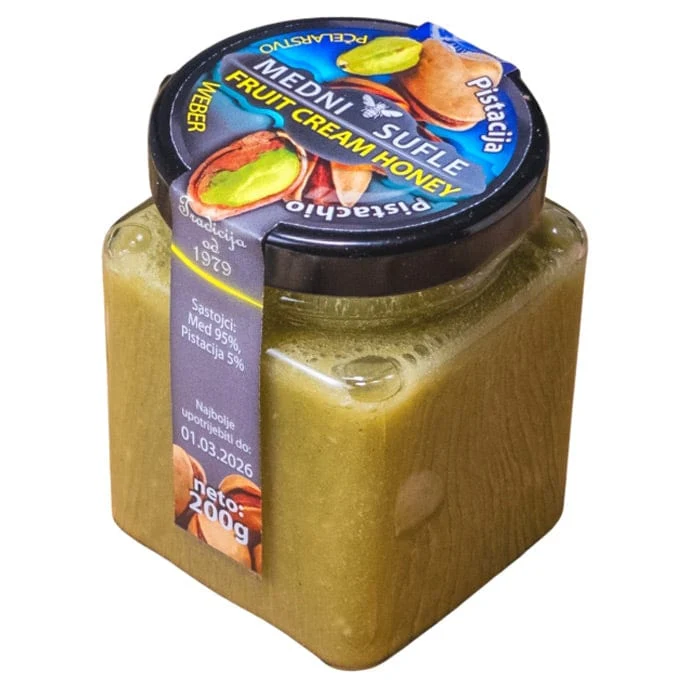 Medni soufle pistacija&badem Veber 200g