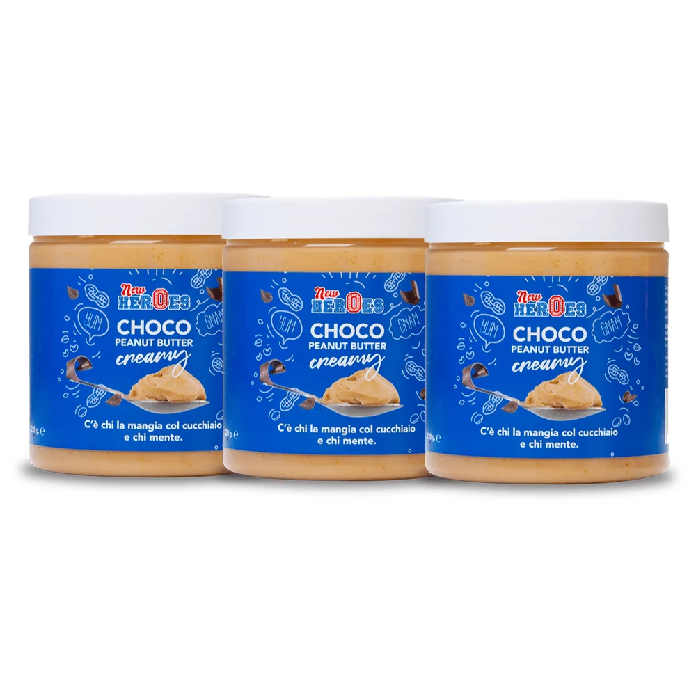 3x New Heroes Choco Peanut Butter Creamy, kremasta čokolada i kikiriki maslac od 220g