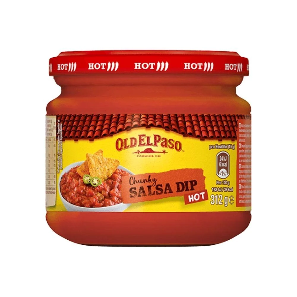 Old El Paso Chunky Salsa Dip Hot, ljuta salsa s lukom i paprikom od 312g