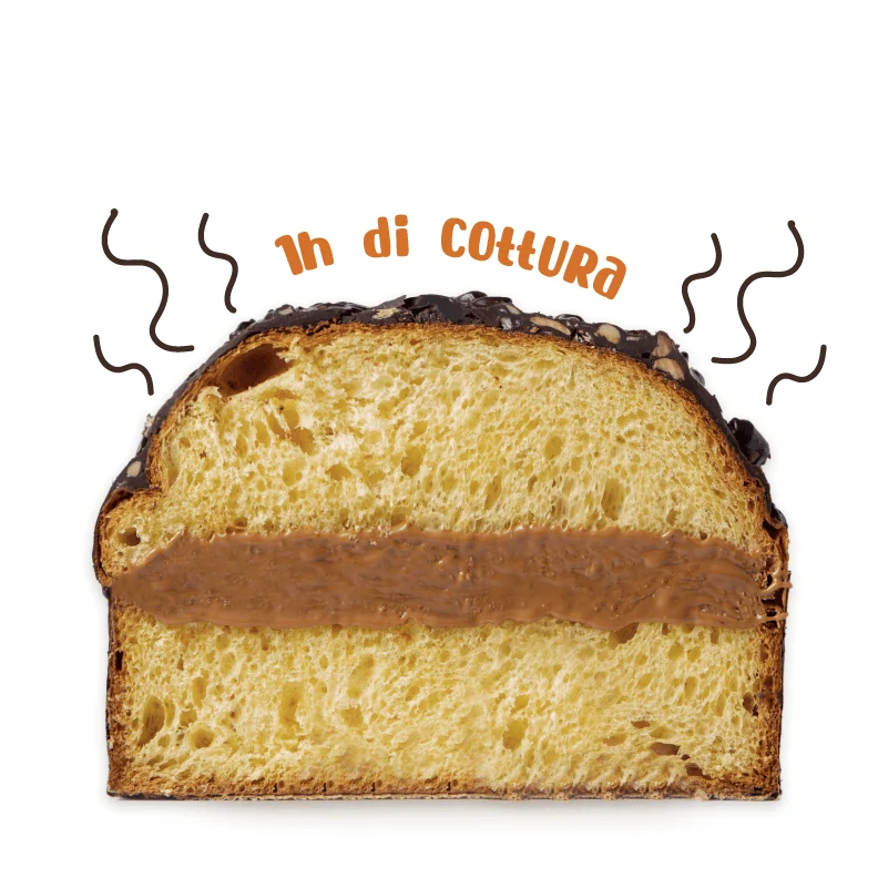 Panettone od American Uncle, ručno rađeni panettone punjen slanim karamelom s preljevom od tamne čokolade i kikirikija od 1kg
