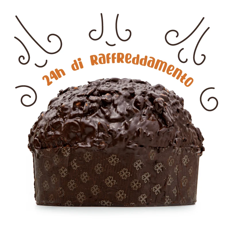 Panettone od American Uncle, ručno rađeni panettone punjen slanim karamelom s preljevom od tamne čokolade i kikirikija od 1kg