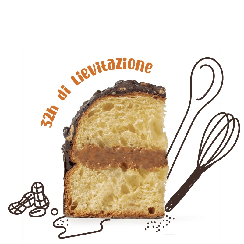 Panettone od American Uncle, ručno rađeni panettone punjen slanim karamelom s preljevom od tamne čokolade i kikirikija od 1kg