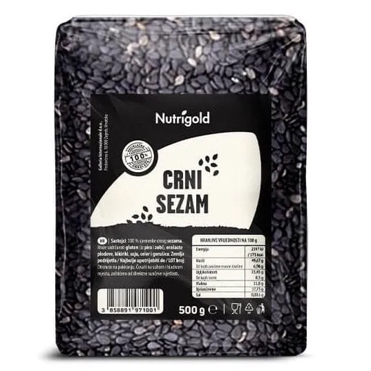 Sezam crni 500g Nutrigold