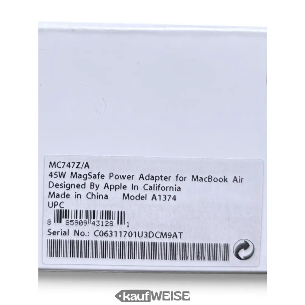 Originalno napajanje Apple 45W MagSafe 1 | MC747Z/ | za MacBook Air | NOVO orig