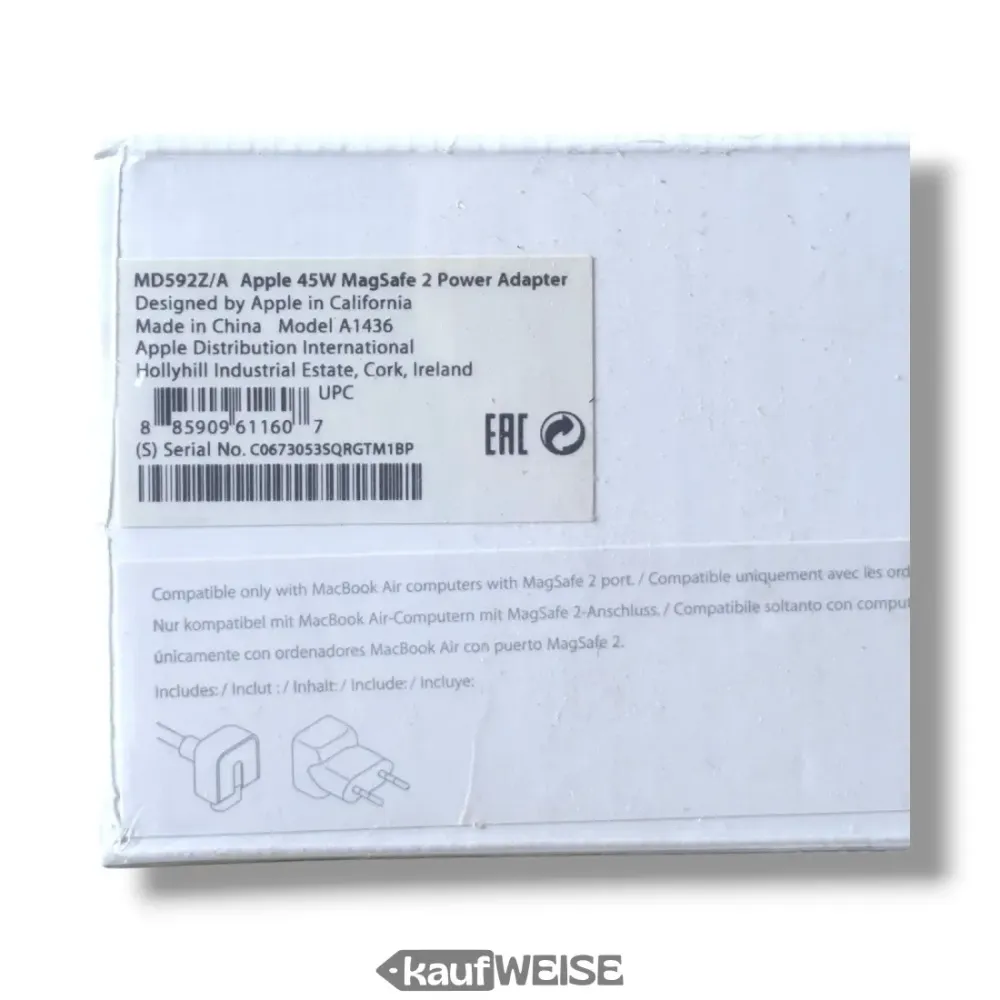 Originalno napajanje Apple 45W MagSafe 2 | MD592Z/ | za MacBook Air | NOVO orig