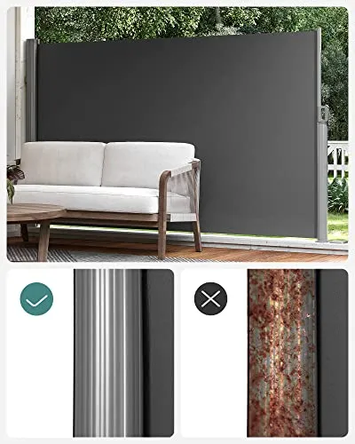 Bočni suncobran, izvlačni, 160 x 300 cm, antracit