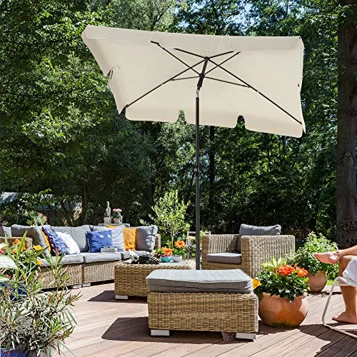 Balkonska suncobran u obliku pravokutnika 180 x 125 cm, bež