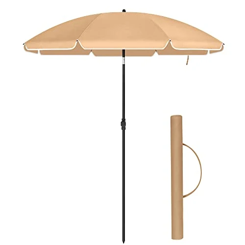 Suncobran 160 cm, zaštita od sunca UPF 50+, nagibni, bez postolja, taupe