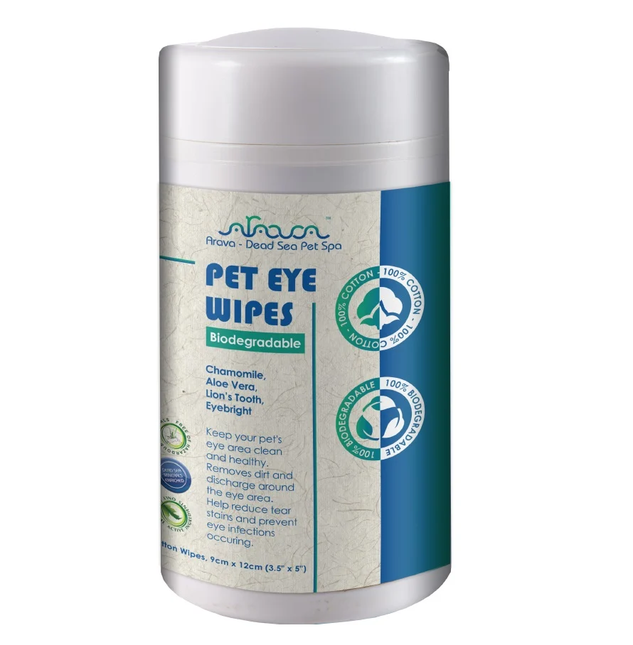 ARAVA Eye Wipes, biorazgradive maramice za područje oka, za pse i mačke, 100kom