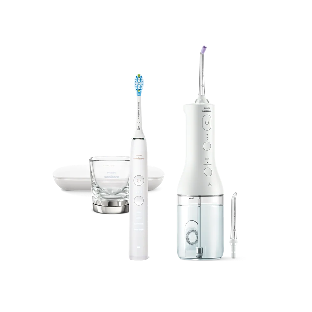Philips Sonicare Power Flosser serije 3000 + električna četkica Diamond Clean serije 9000 HX3886/41