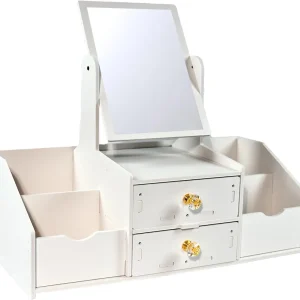 Elegantni organizator za šminku sa ogledalom