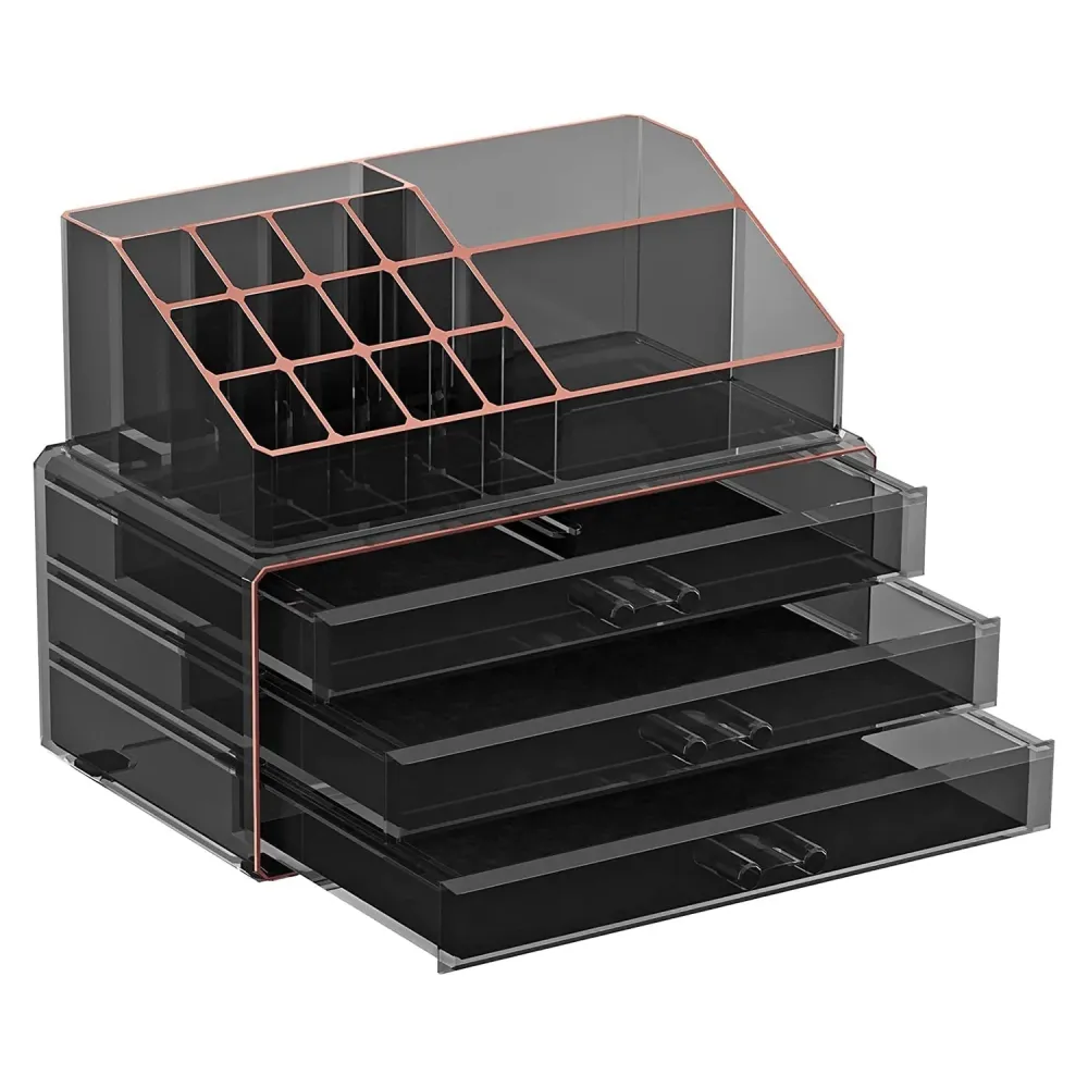 organizator šminke, organizator kozmetike s 3 ladice i 15 pretinaca