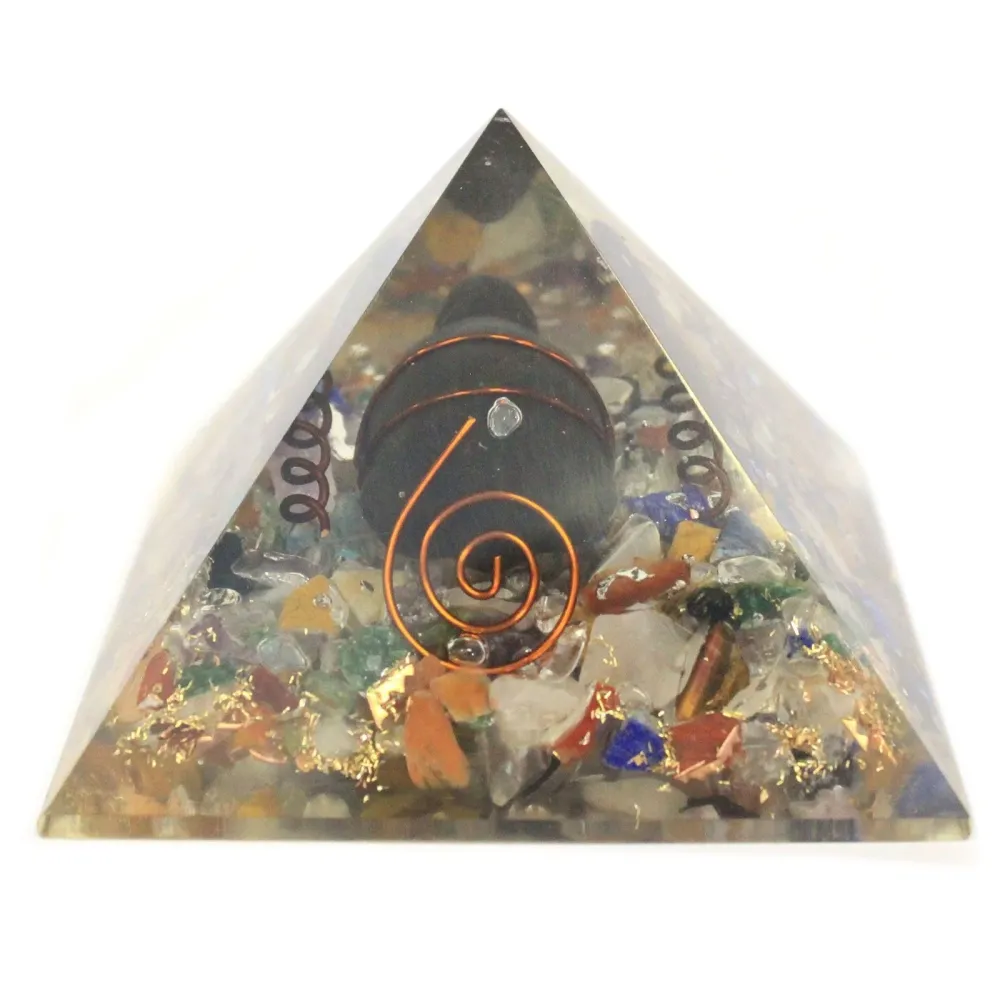 Orgonitna piramida kristal bakrena kornjač, 60mm