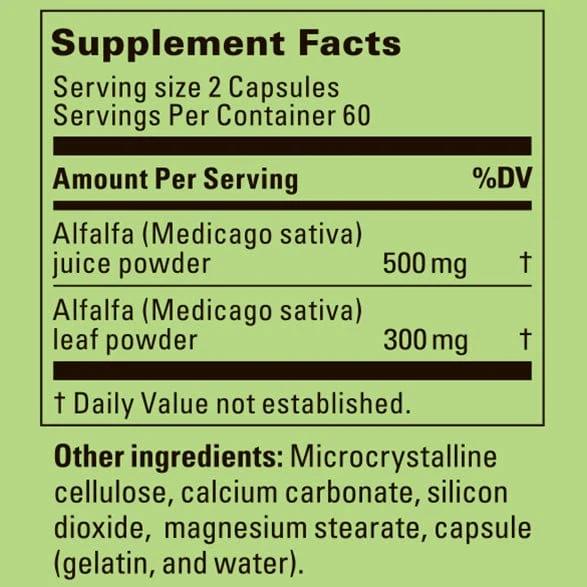 Alfalfa list i sok u prahu CoralClub 120 kapsula