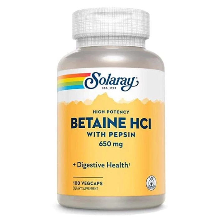 Betaine HCI + Pepsin Solaray 100 kapsula