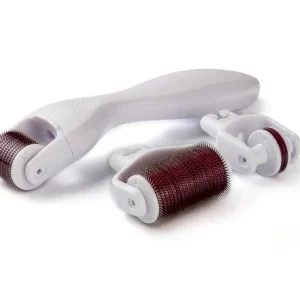 Dermaroller s 1980 mikro-iglica, komplet s 3 različita nastavka