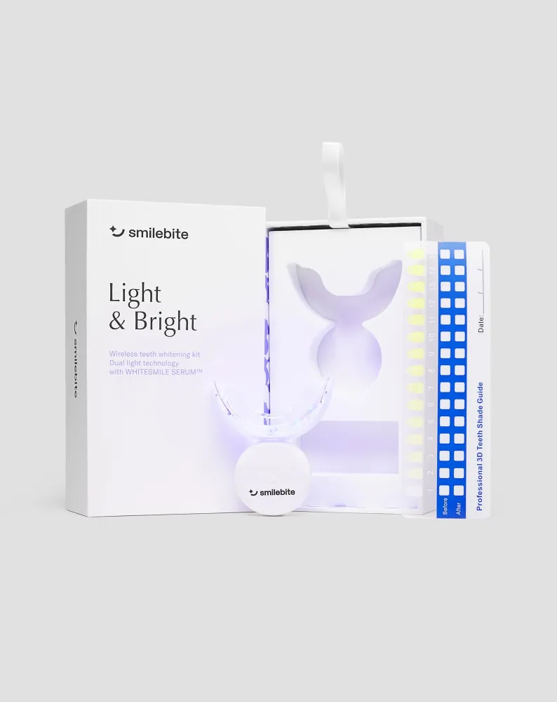 Smilebite Light & Bright Set za izbjeljivanje zubi LED lampa + Whitesmile Serum™