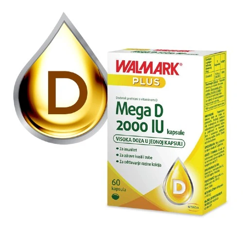 Walmark Mega D 2000 IU, 60 kapsula