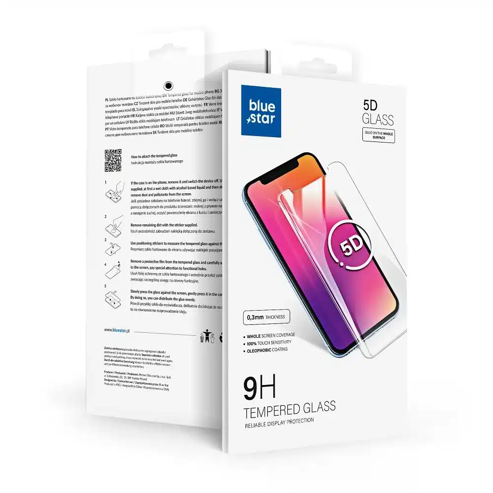 Blue Star 5D kaljeno staklo - za Huawei P30 Pro (full glue/case friendly) - crno