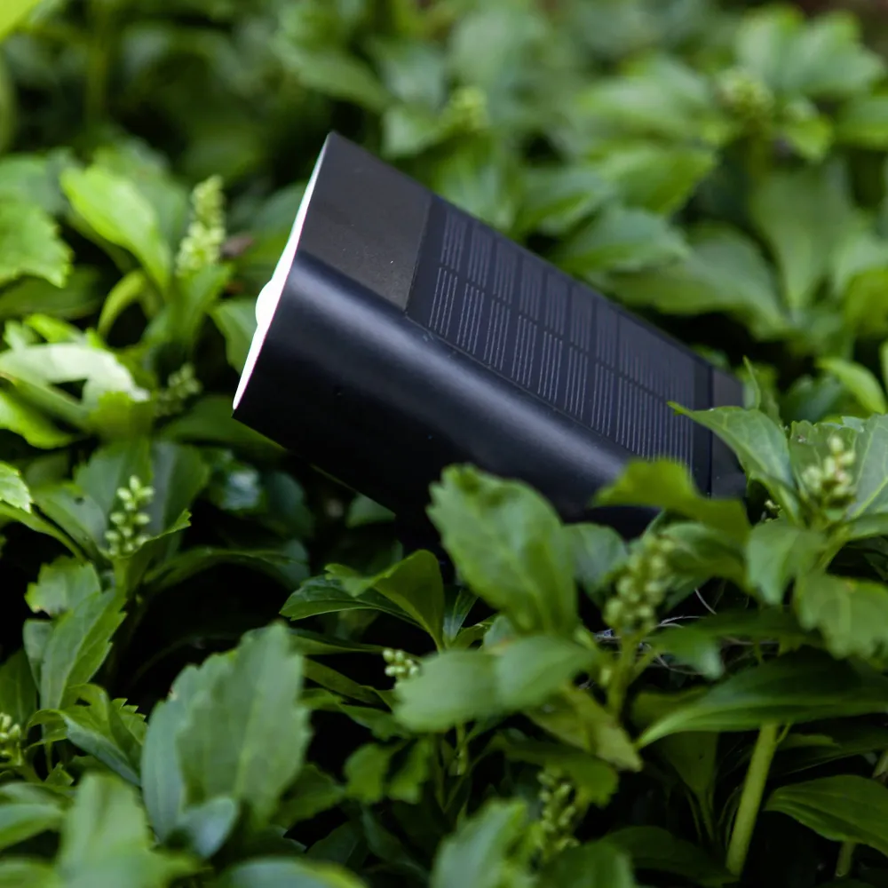 LED solarna spot svjetiljka GINBO, senzor pokreta, pametni, mat crna, 7W, CCT+RGB, IP44