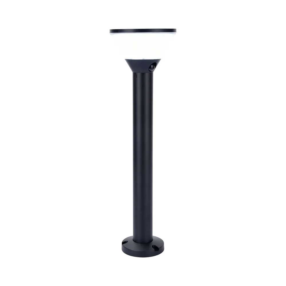 LED solarna vrtna svjetiljka KARLO, senzor pokreta, pametna, mat crna, 6.8W, CCT+RGB, IP44, 450mm