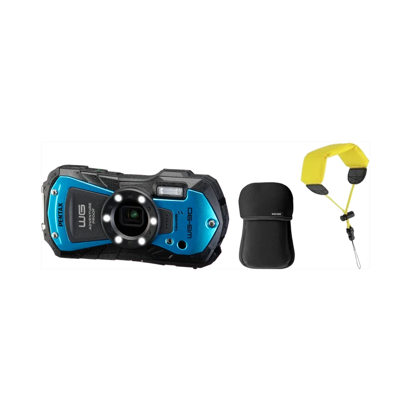 Pentax WG-90 blue KIT (float.strap+neoprene case)