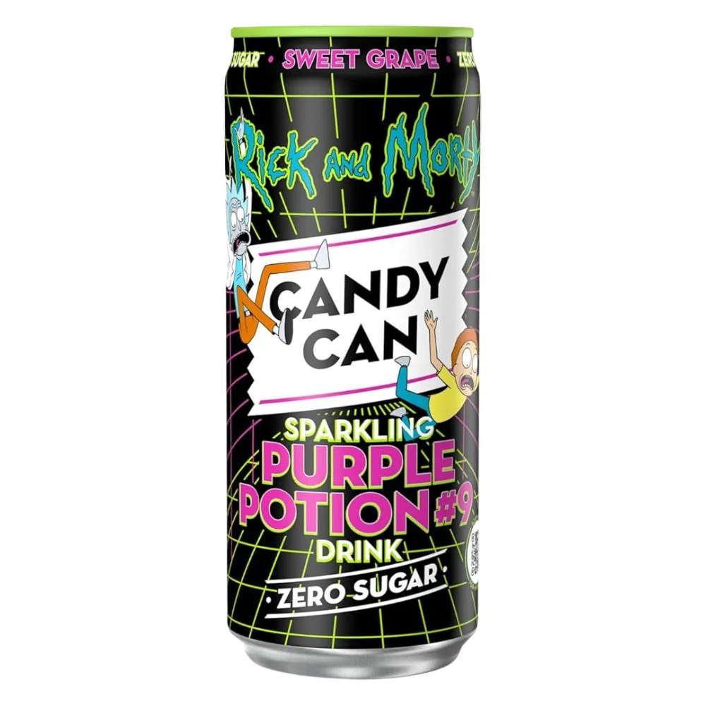 Candy Can Purple Potion Rick and Morty, pjenušavo piće s okusom grožđ od 330ml