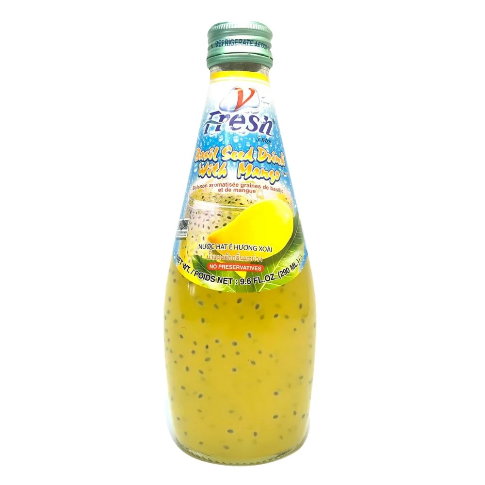 Fresh Basil Seed Drink Mango, tajlandski napitak od manga sa sjemenkama bosiljka od 290ml