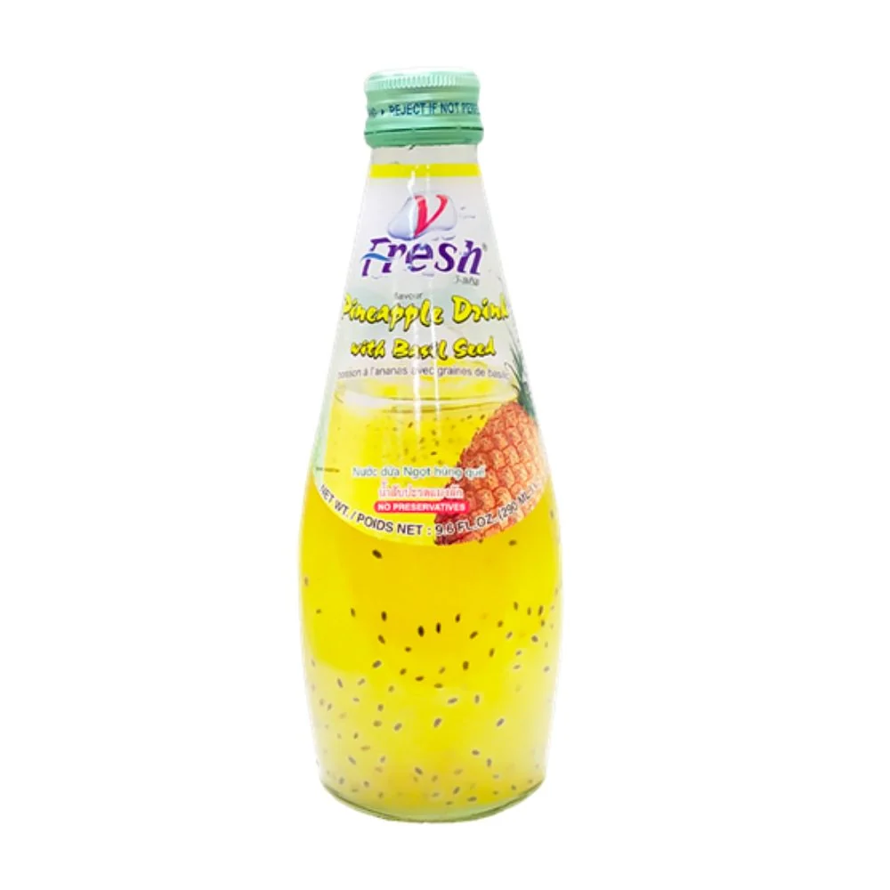 Fresh Pineapple Napitak od čaja s bosiljkom, tajlandski zeleni čaj s ananasom i sjemenkama bosiljka od 290ml