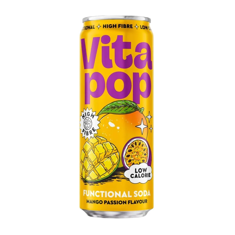 Vita Pop Mango Passion, funkcionalno piće s okusom manga i marakuje u pakiranju od 330 ml
