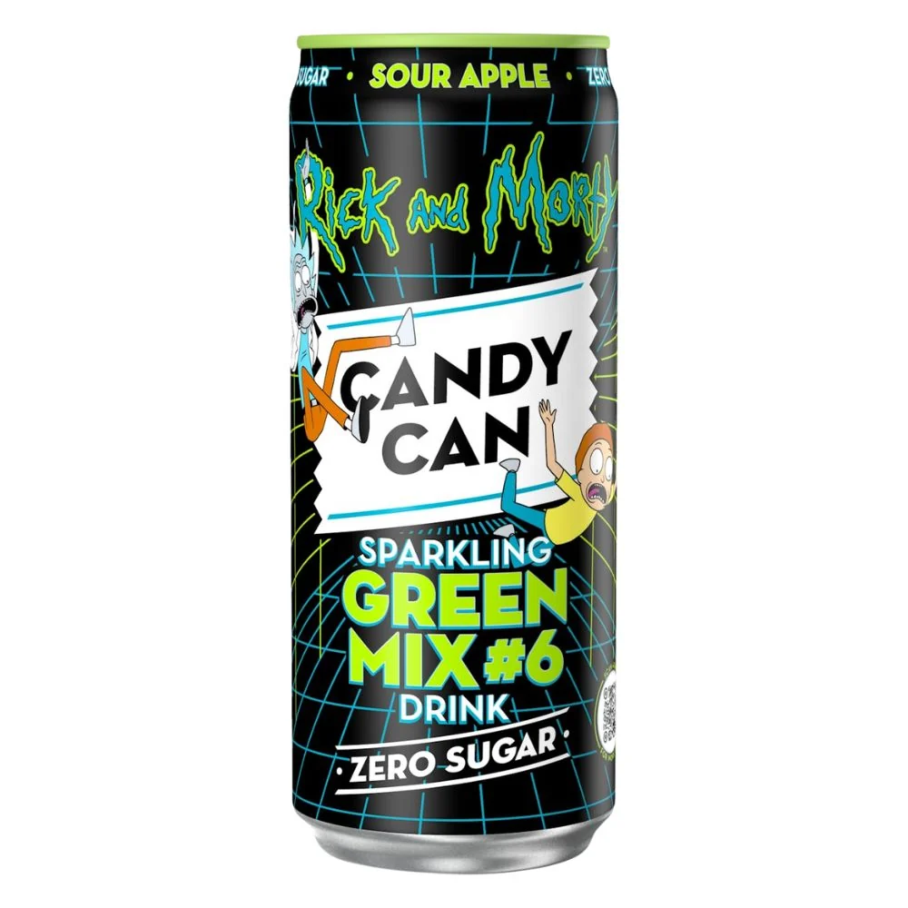 Candy Can Green Mix Rick and Morty, pjenušavo piće s okusom kiselih jabuka od 330ml