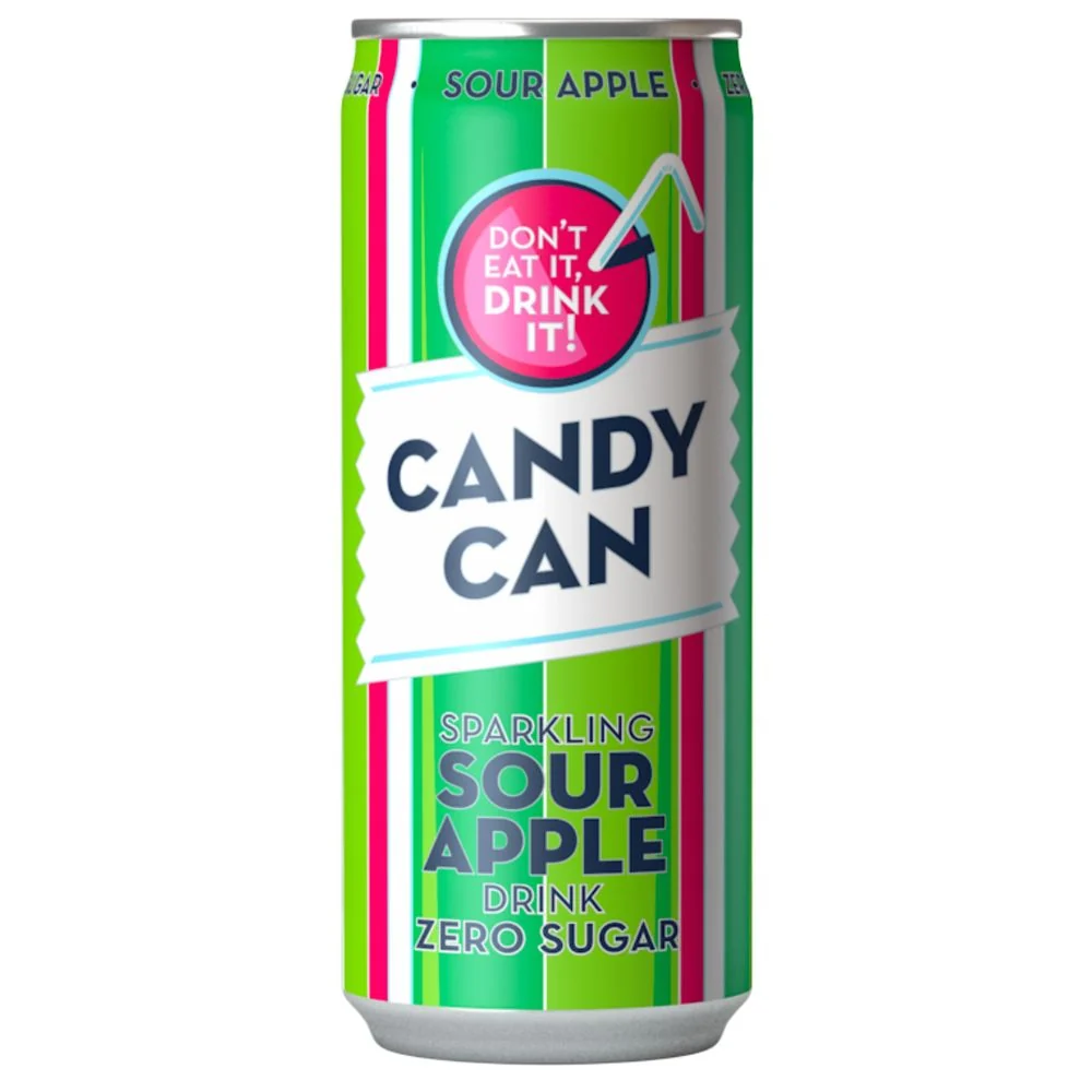 Candy Can Sour Apple, piće od kiselih zelenih jabuka od 330ml