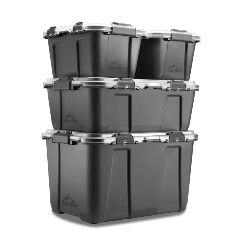 Alstora SET 4 kutije / 2x19L,1x46L,1x76L Stone Grey /siva