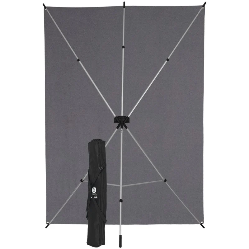 Westcott X-Drop držč + 1,5x2,1m Siva pozadina SET