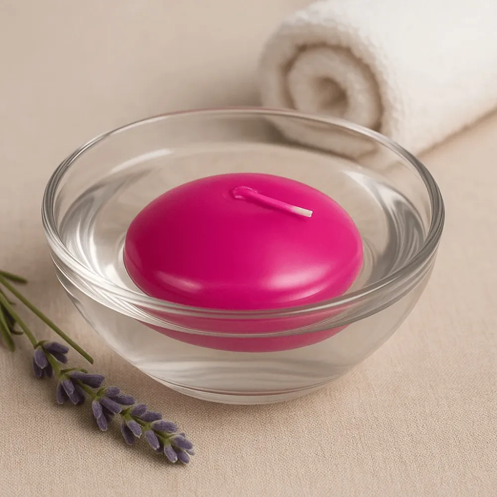Velike plutajuće svijeće lavanda bez mirisa set od 3