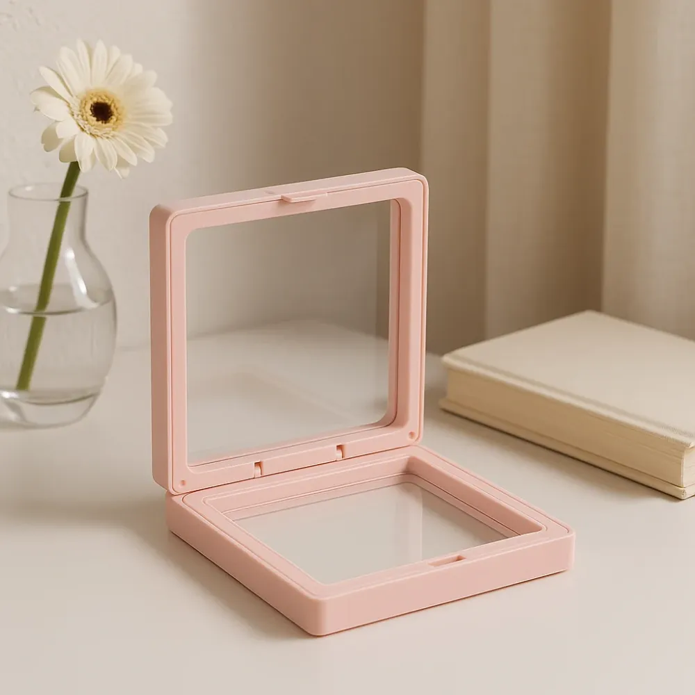 3D okvir za plutajući prikaz 11x11cm ružičasti